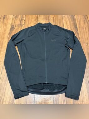 Rapha Core Long Sleeve Cycling Jersey Mens Medium Black Full Zip Road Bike Shirt